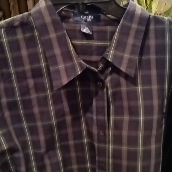 NWOT RALPH LAUREN CHAPS blue multi-colored long sleeve blouse Size 3X - Picture 4 of 4